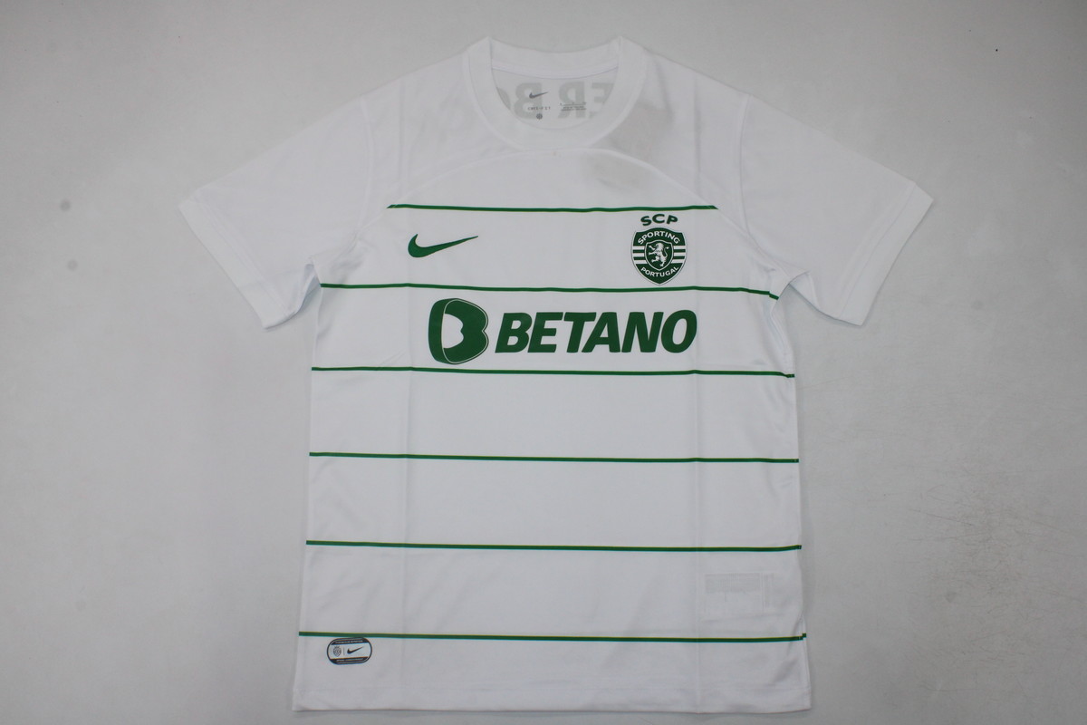 AAA Quality Sporting Lisbon 23/24 Away White Soccer Jersey